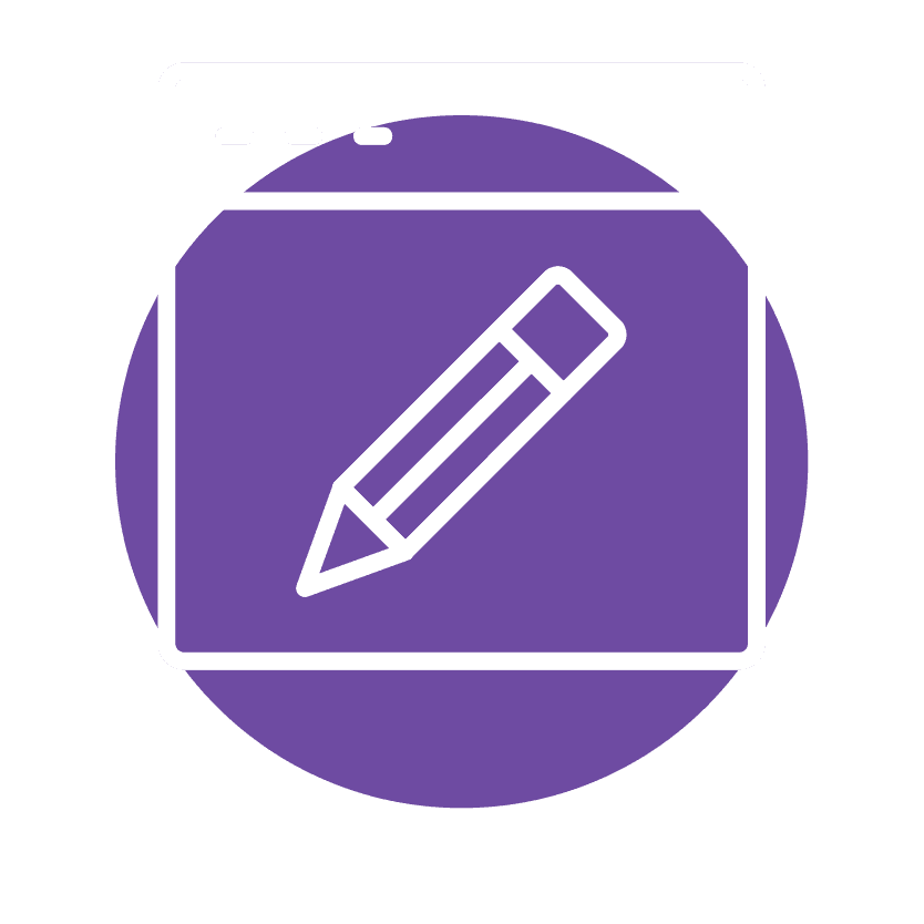 icon of a pencil within a classic computer window