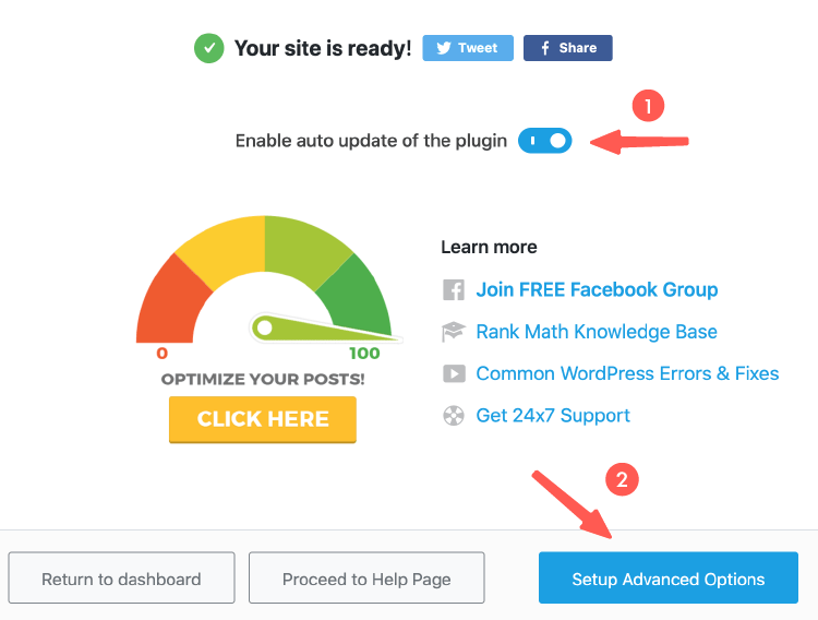 Rank Math SEO 外掛,網站準備就緒