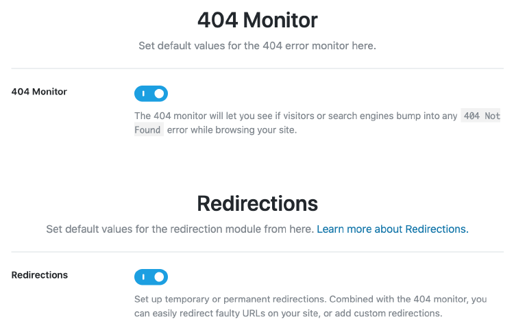 404 錯誤偵測器&網站轉址功能