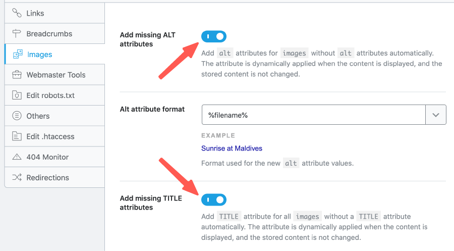 圖片 SEO 優化,自動替補關鍵字