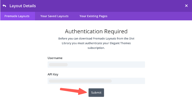 Divi教學 :輸入使用憑證