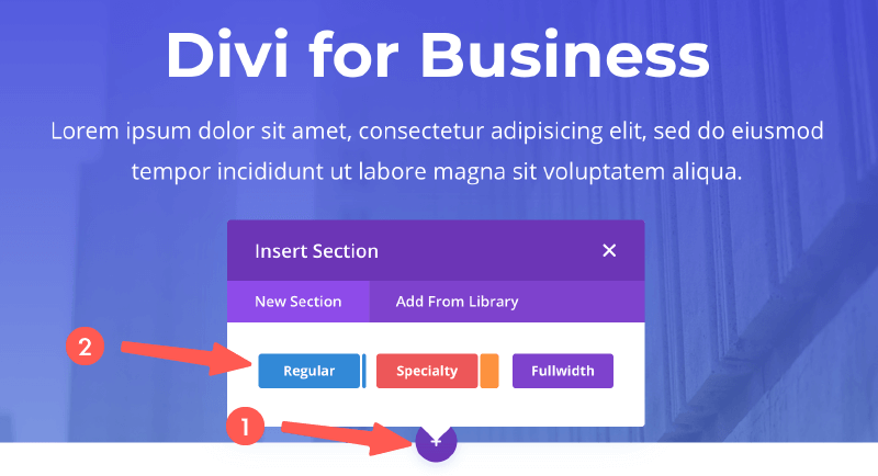 Divi中文教學 :新增 Section 區塊