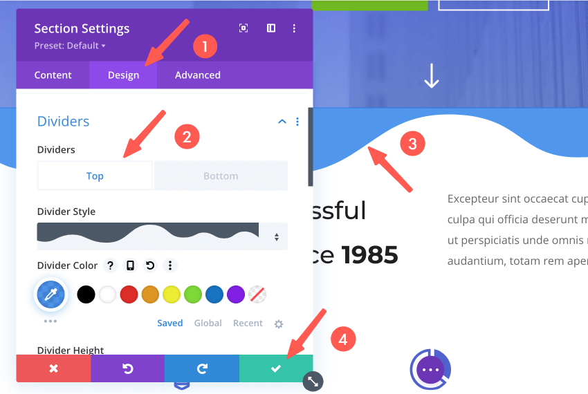 Divi教學 :使用形狀分隔線