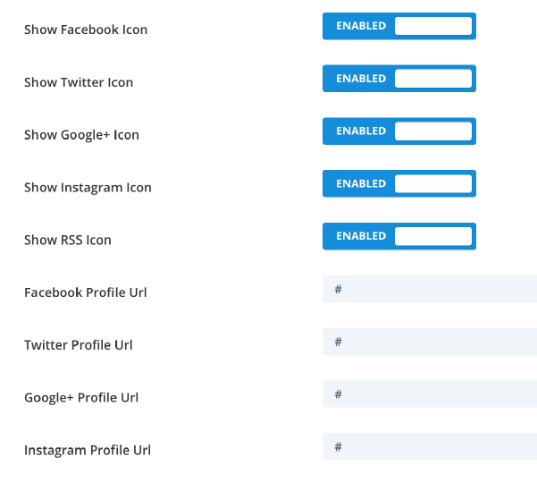Divi教學 :設定社群是否開啟&連結