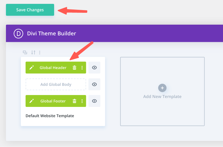 Divi教學 :全站頁首&頁尾設定成功