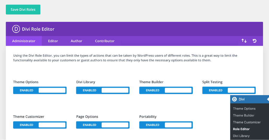 Divi教學 :設定角色權限