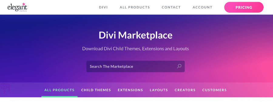 Divi Marketplace 市集(子主題 / 擴充外掛 / 網站佈局)
