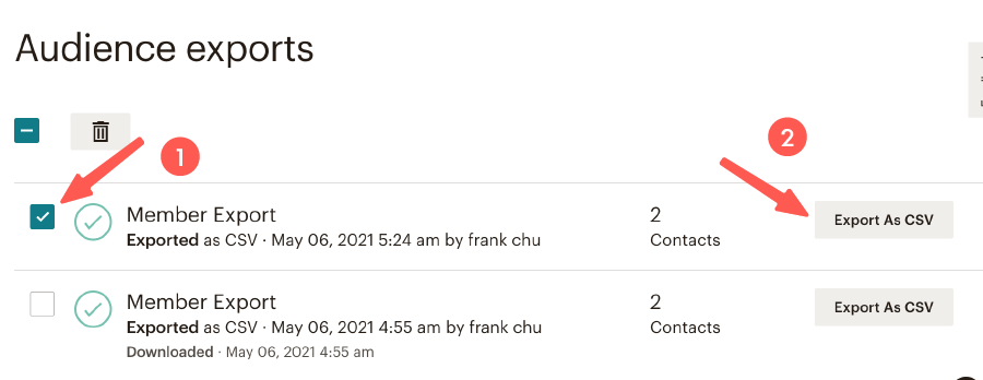 MailChimp教學 :匯出訂閱者