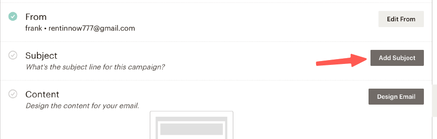 MailChimp教學 :Subject 編輯信件標題