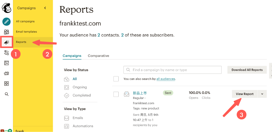 MailChimp教學 :電子報數據分析