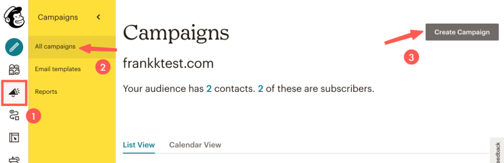 MailChimp教學 :新增廣告活動