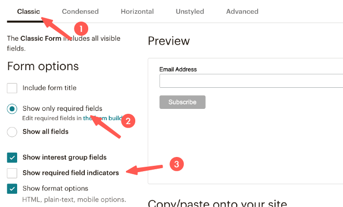 MailChimp教學 :設定訂閱電子報,表單格式