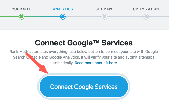 Rank Math SEO 優化:連結 Google 服務