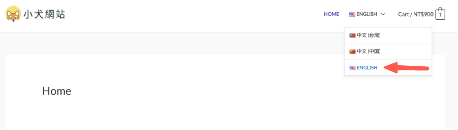 Polylang 教學:英文語系的選單