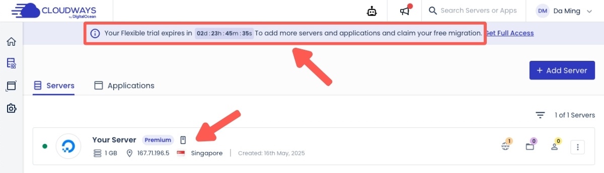 VPS 主機建立完成