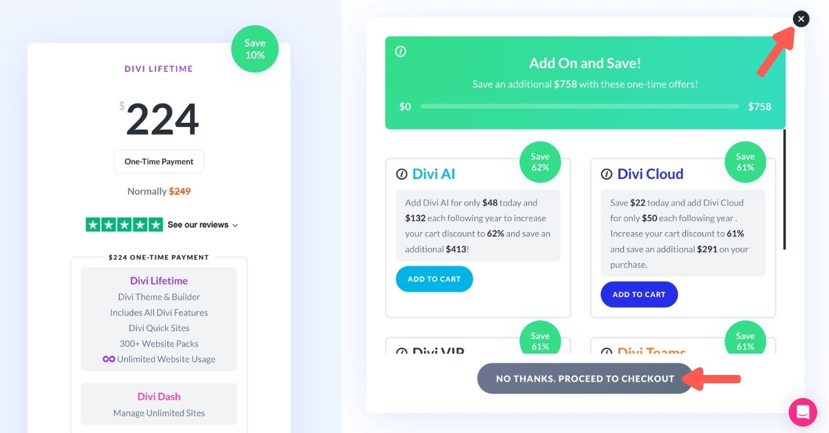 Divi 附加功能,若不需要可直接關閉