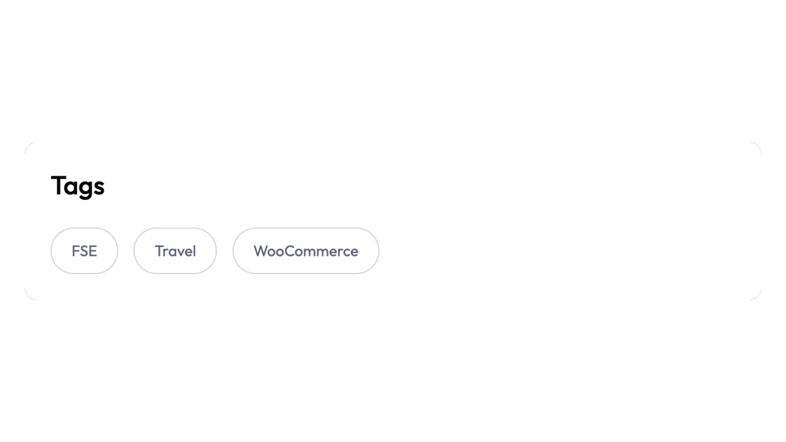 Pill Style Tag Cloud Pattern