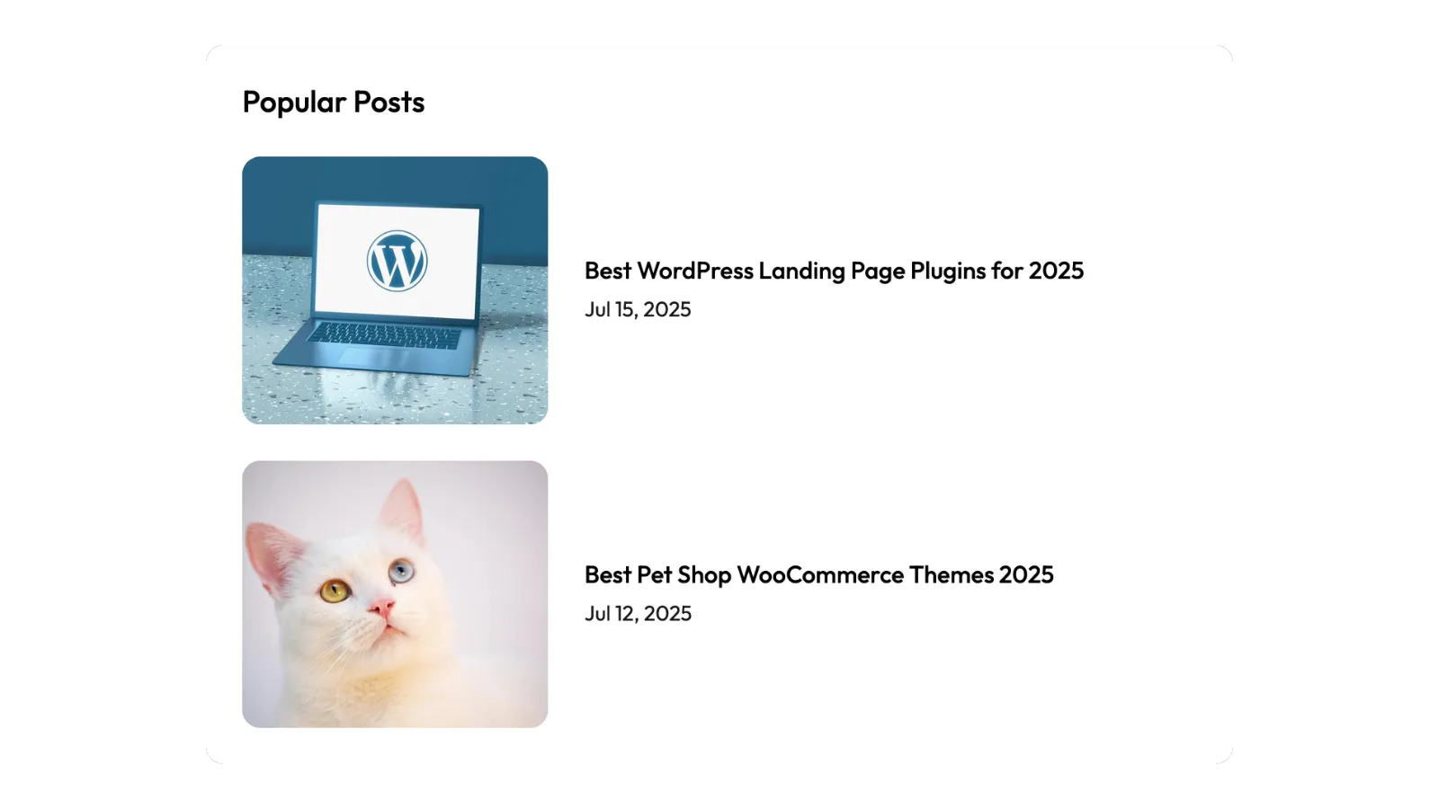 Popular Posts Pattern for Sidebar