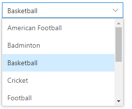 Blazor Dropdown List with sorting.