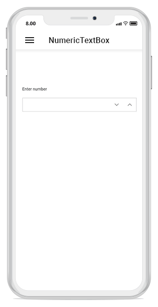 Blazor Numeric Textbox mobile number keypad support