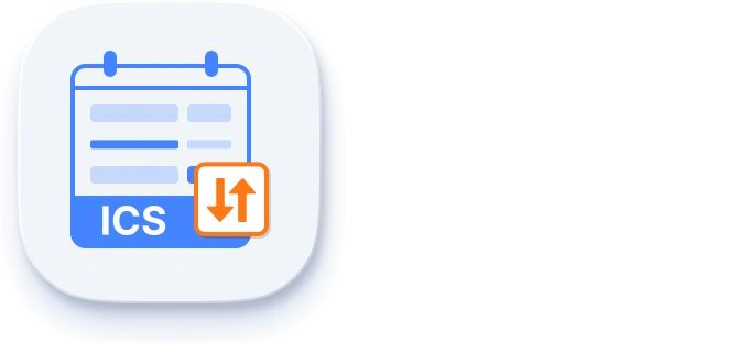 Illustration of export and import ICS files in Blazor Scheduler component.