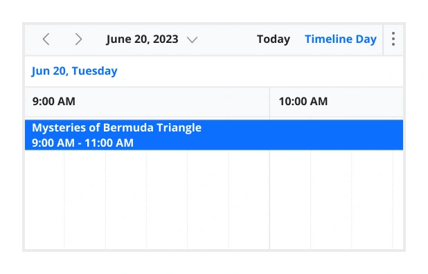 Illustration of timescale options of Blazor Scheduler component.