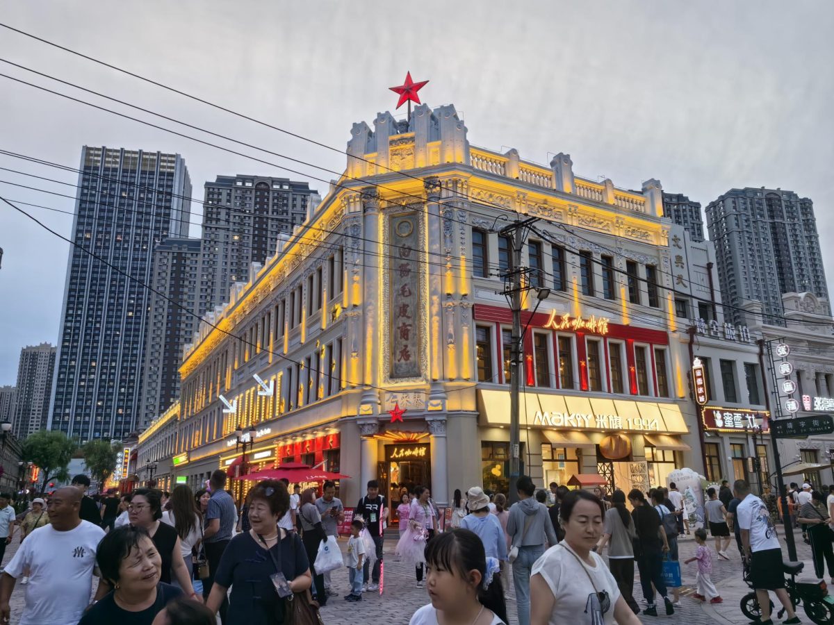 The café is tucked inside a building that embodies Harbin’s distinctive architectural style.