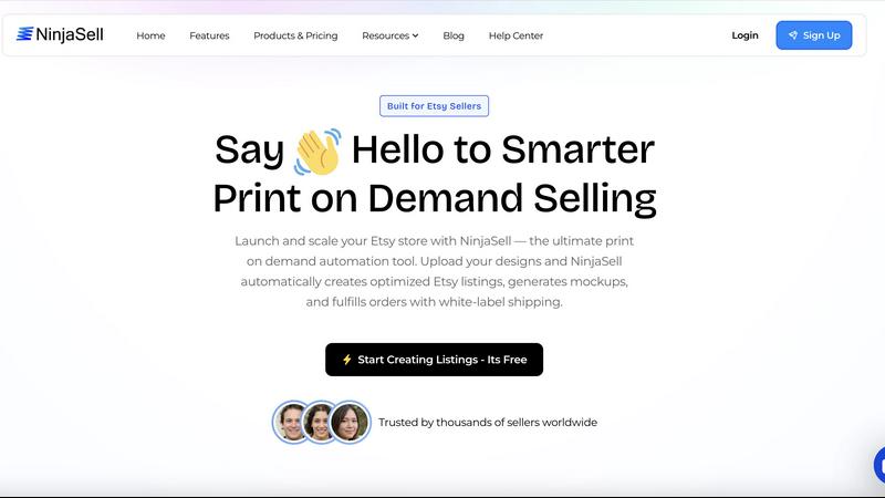 Ninjasell application interface and features
