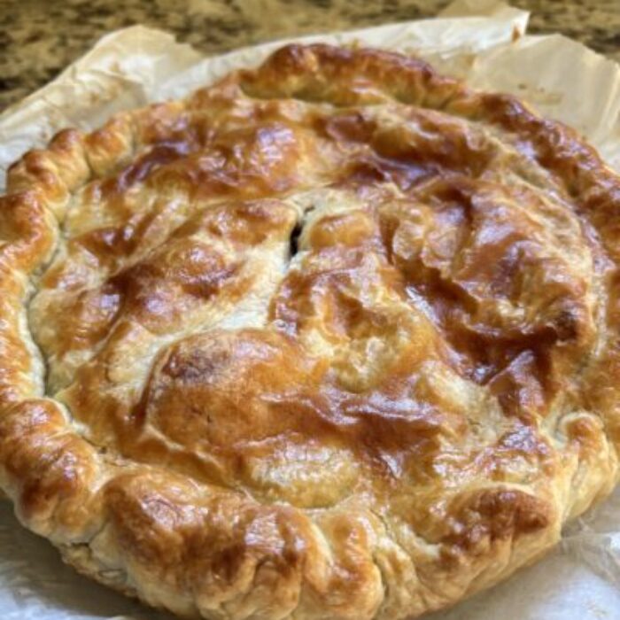 Creamy Chicken and Mushroom Pie with Puff Pastry