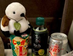 テーブルの上に置かれたお酒とぬいぐるみ 場所は自宅かと思いきや…?