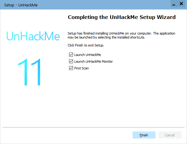 Choose destination directory for UnHackMe