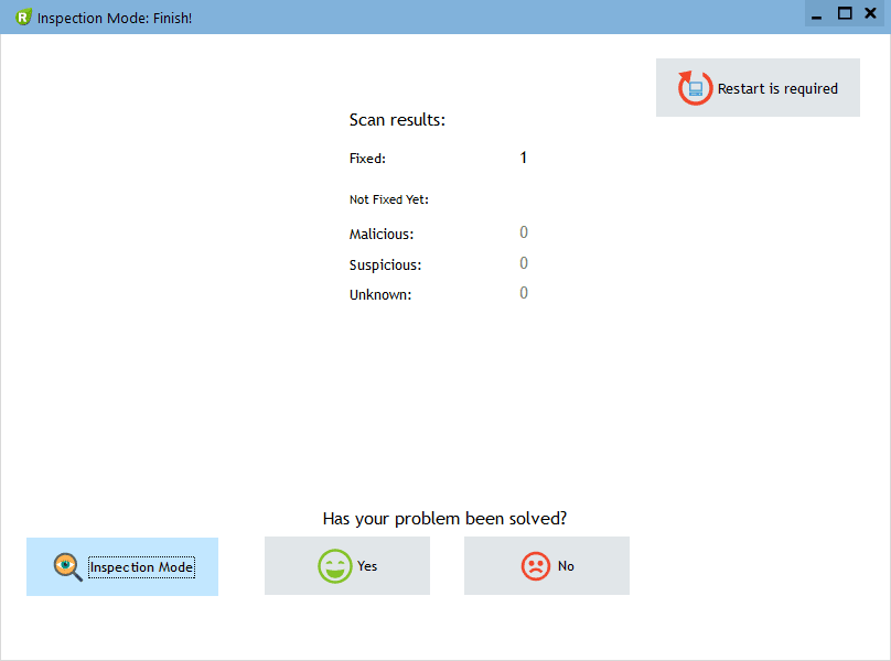 Finish of removal process!