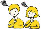 悩んでいる人のイラスト