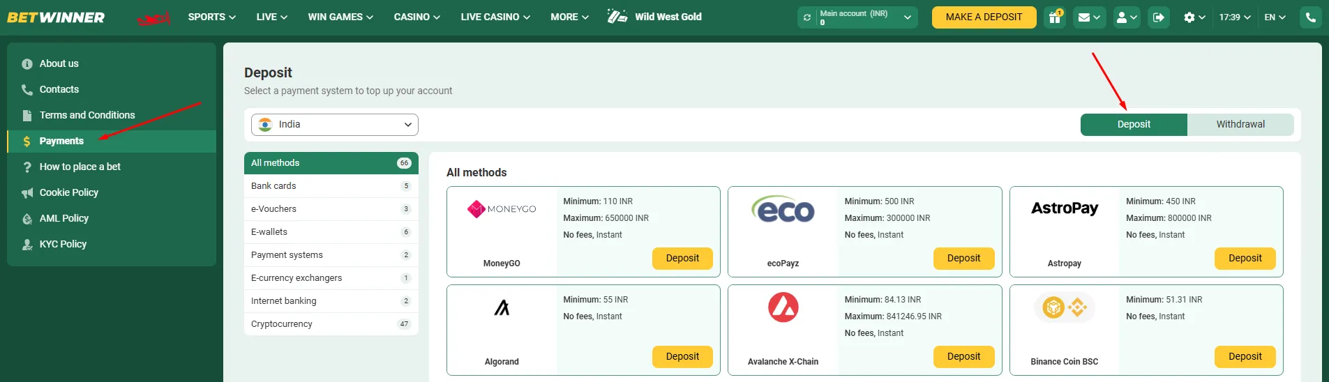 Methods for Making Deposits