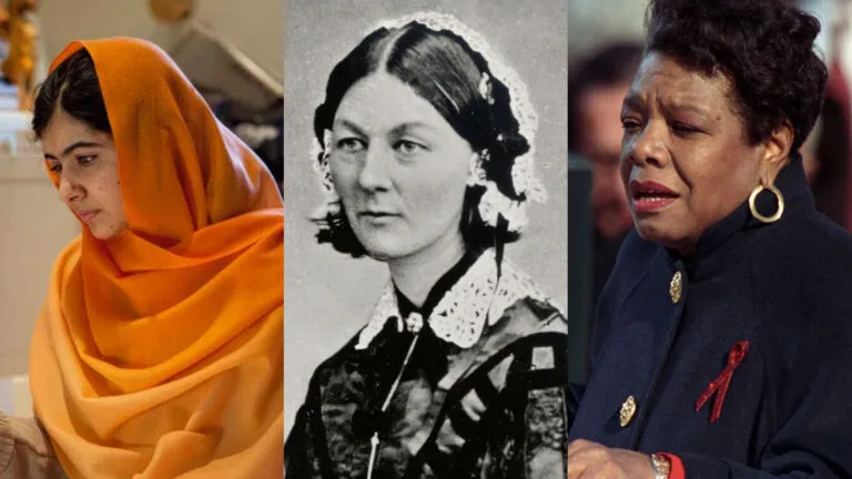 Malala Yousafzai, Florence Nightengale and Maya Angelou