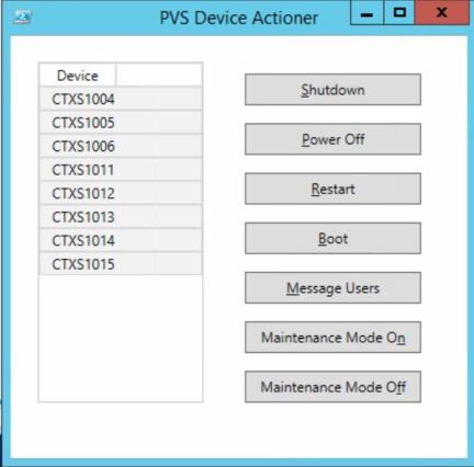 pvs device actioner gui