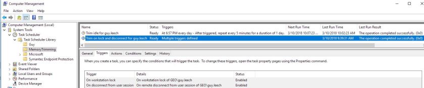 trimmer scheduled tasks