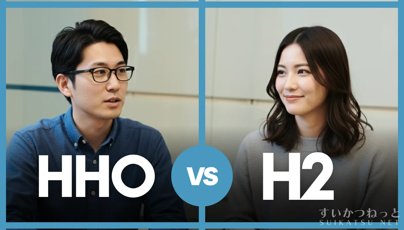 「H2ガス」よりも「HHOガス」の方が良い?