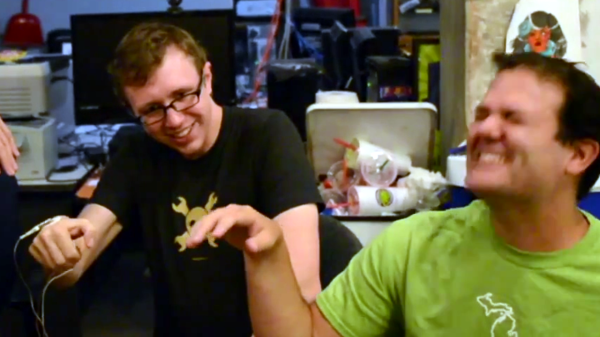 One arm controlled by another person