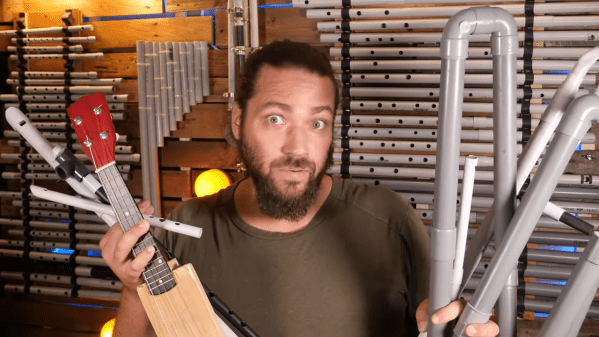 Nicolas Bras and his homemade musical instruments