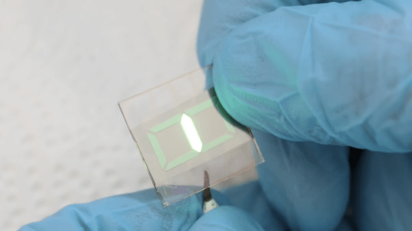 A homemade seven-segment OLED display