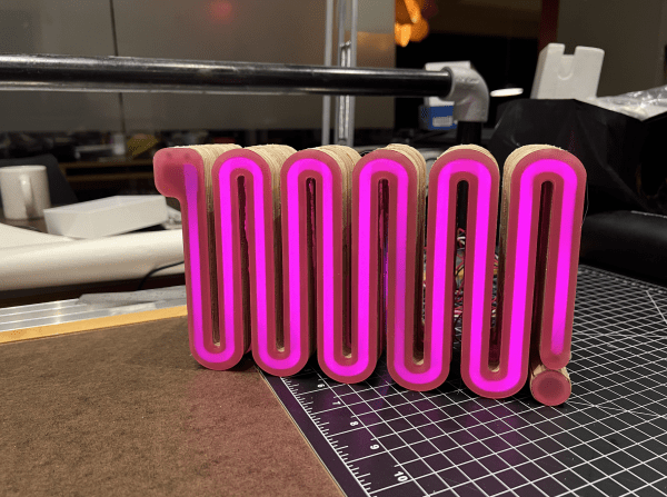 Segments light up as a person's step goal is achieved.