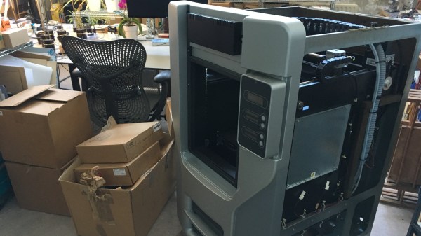 The printer in question - it's tall, about a meter and a half tall, in fact!
