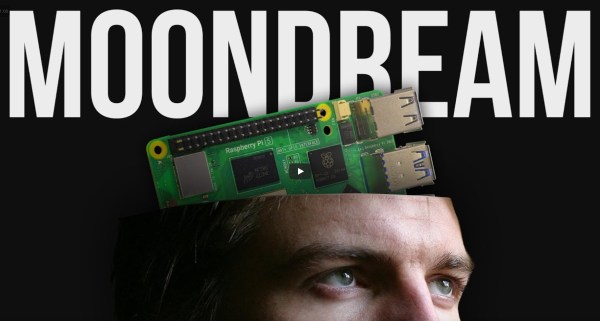 Moondream title with man's face visible in background.