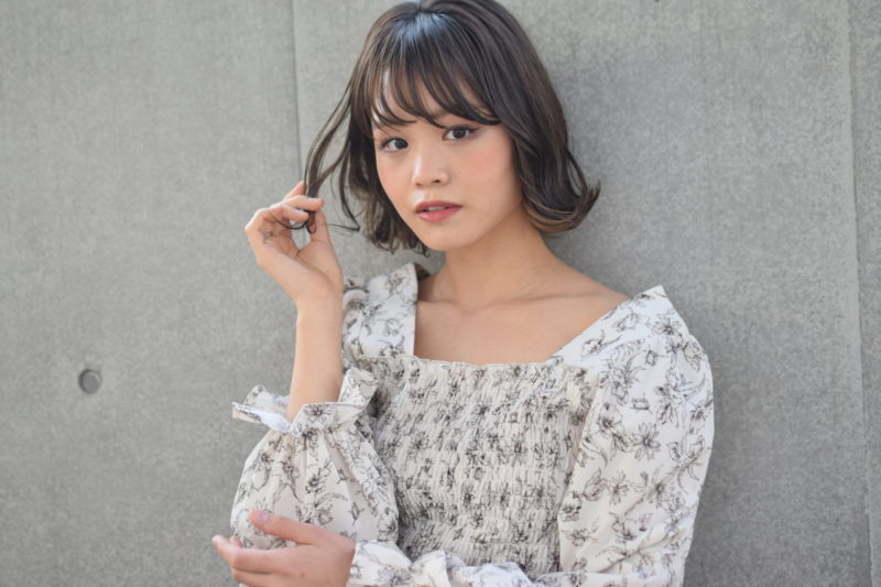 束感のあるミディアムスタイル