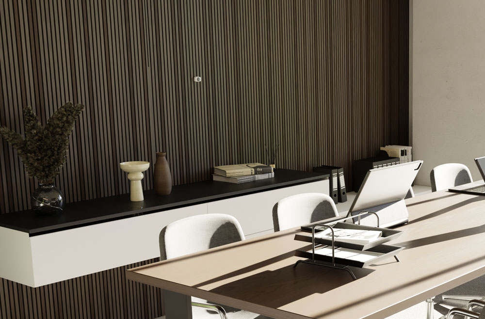 Thingsee PRESENCE occupancy sensor on a meeting room wall