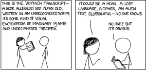 voynich_manuscript2 xkcd has a new theory on the provenance of the Voynich manuscript.