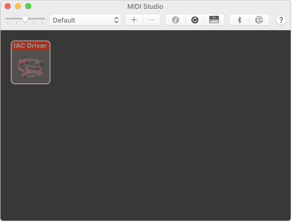 The MIDI Studio window.