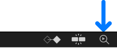 Bouton « Zoom sur le contrôle du temps » de la timeline