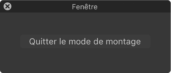 Fenêtre « Quitter le mode de modification de l’habillage »